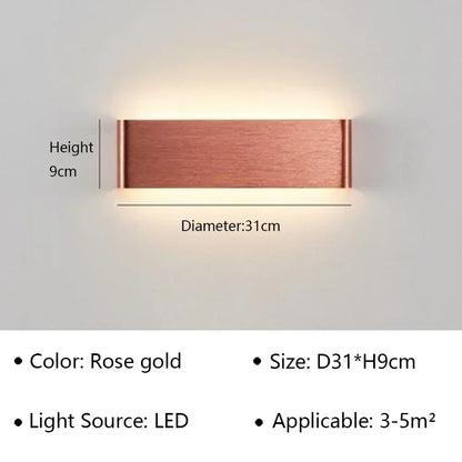 BowLift | LumiEra Modern LED Wall Lamp | Stylish Design | Warm White Light for Bedroom, Hallway & Bathroom