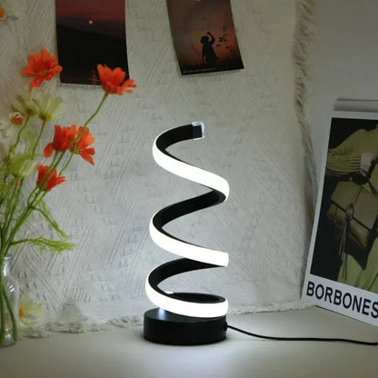 Skanto | Spiral LED Table Lamp – Modern Adjustable Light