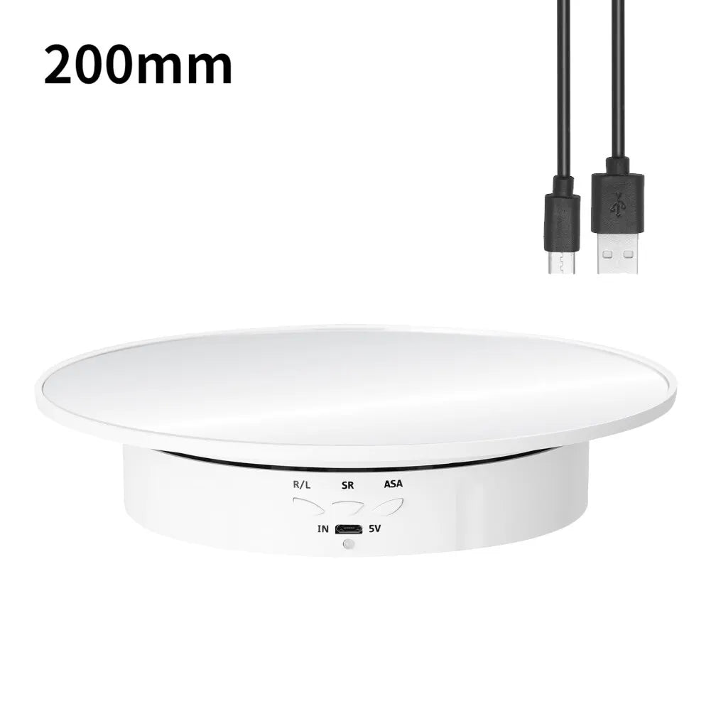 Skanto | Motorized Rotating Mirror Display Stand - Three Speeds, Turntable Holder, USB Powered for Rotating Shots