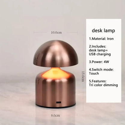 Skanto | LumoVerde LED Table Lamp | Rechargeable | 3 Color Temperatures & Touch Dimmer | 4W | 5V