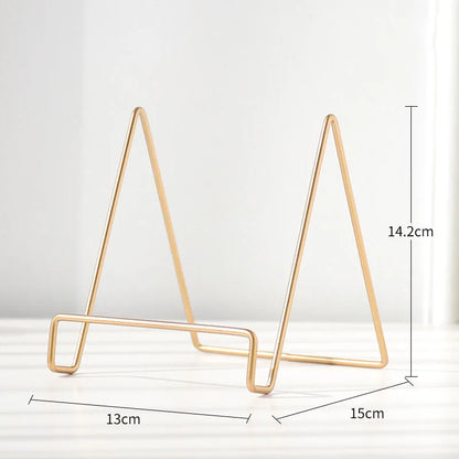 Skanto | Iron Art Multi-Use Display Stand: Versatile Magazine, Dishware, Photo, and Book Holder for Home Decor