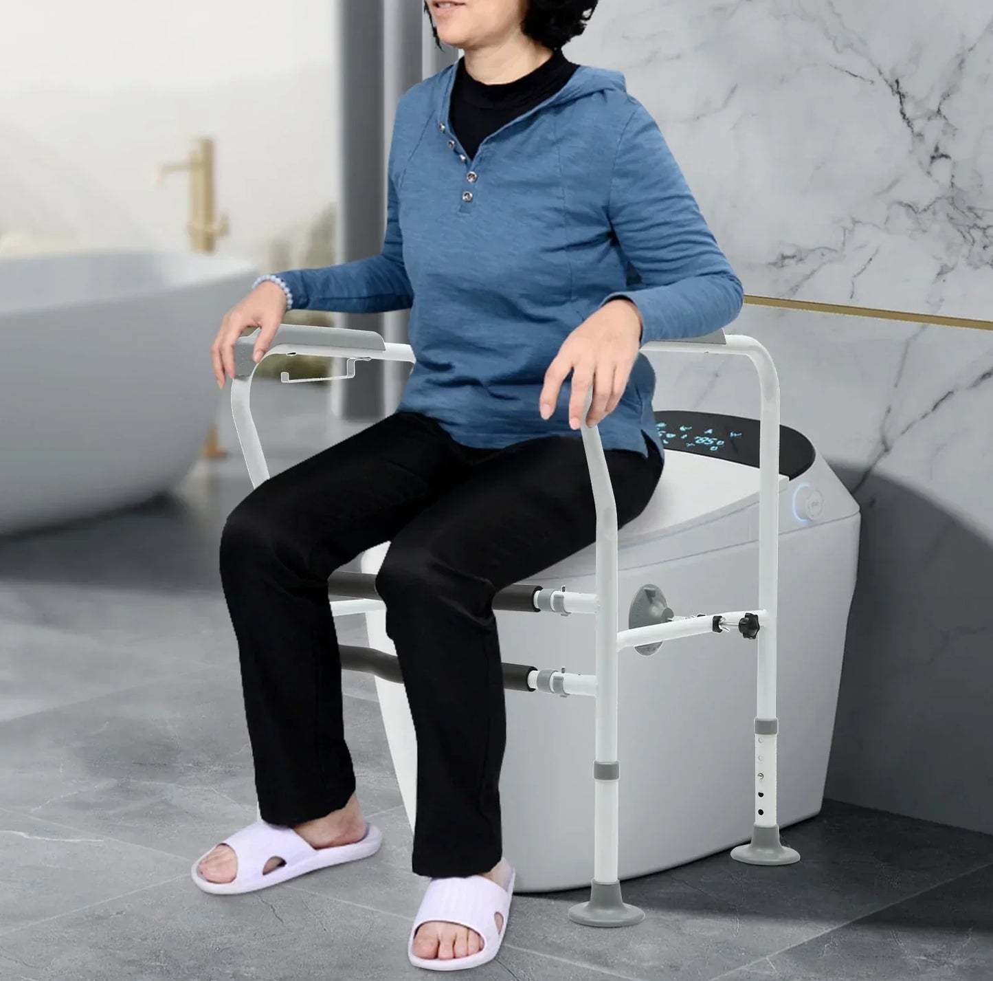 Skanto | Height Adjustable Toilet Aid Senior Care Safety Bars