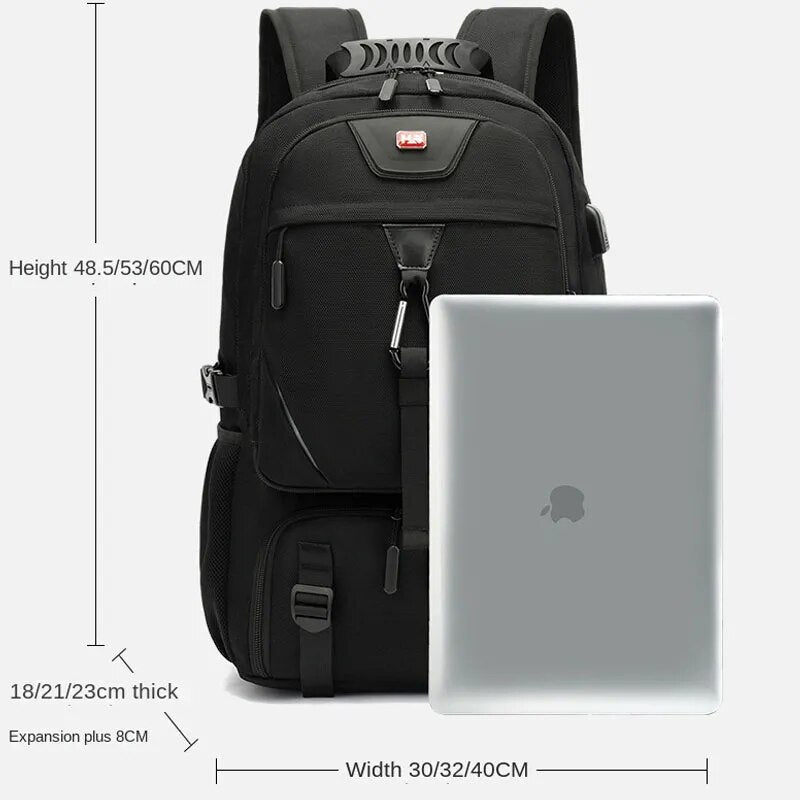 BowLift | Tech Trek Pro 50-80L – The Ultimate Backpack with USB Charging Port | Durable & Spacious