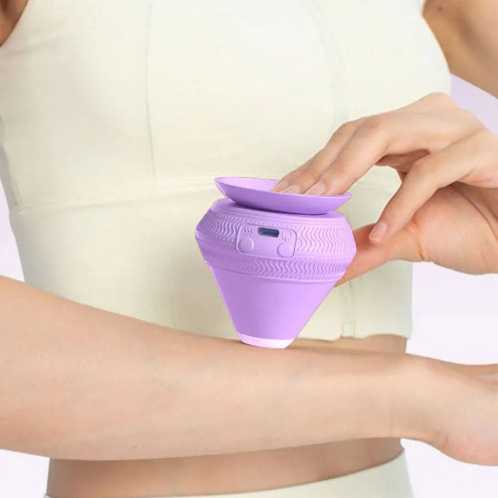 Skanto Skanto | FlexiVibe Massage Ball | USB Rechargeable | Heat & Vibration Therapy | Silicone | Portable & Self-Adhesive