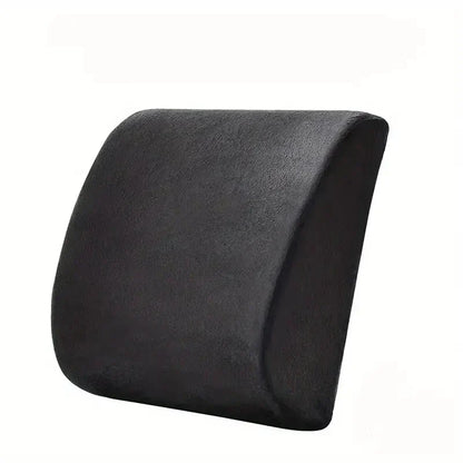 Lumbar support cushion for office chair and car seat - Perfectly balanced memory foam back cushion, versatile support for comfort