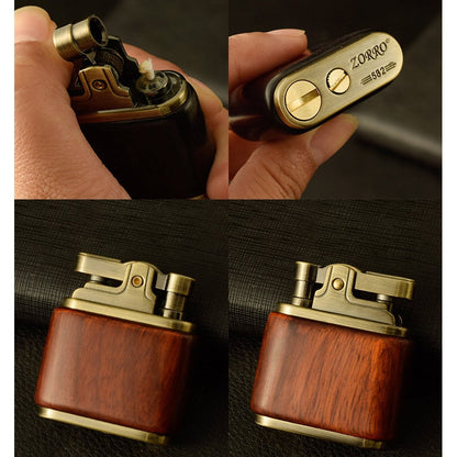 Wooden Vintage Spark Kerosene Lighter | Bowlift