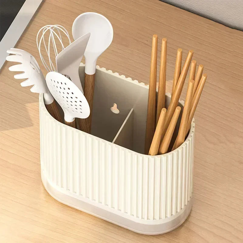 BowLift | Cutlery Organizer Duo | Wall-Mountable Cutlery Holder | No Drilling | Draining Function | 16.5 × 8.5 × 12.5 cm
