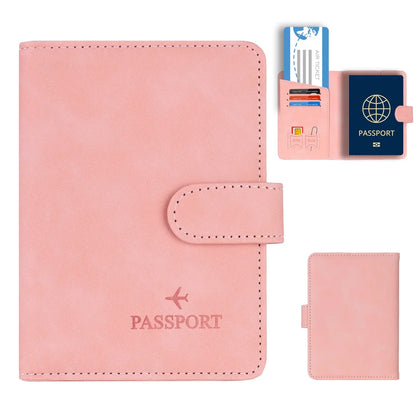 Skanto | Travello Passport Holder | RFID Protection | Genuine Leather Look | For Women and Men