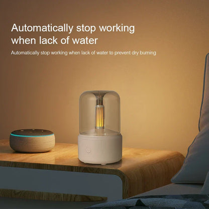 Retro Aroma Diffuser with Night Light – USB Humidifier for Essential Oils for Home and Office