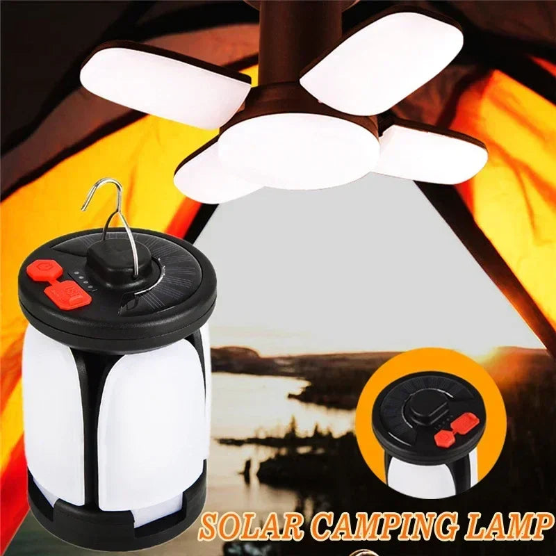 BowLift | LUMALITE Solar Camping Lamp | USB & Solar Charging | 6 Light Modes | Foldable & Power Bank – 1000 Lumen