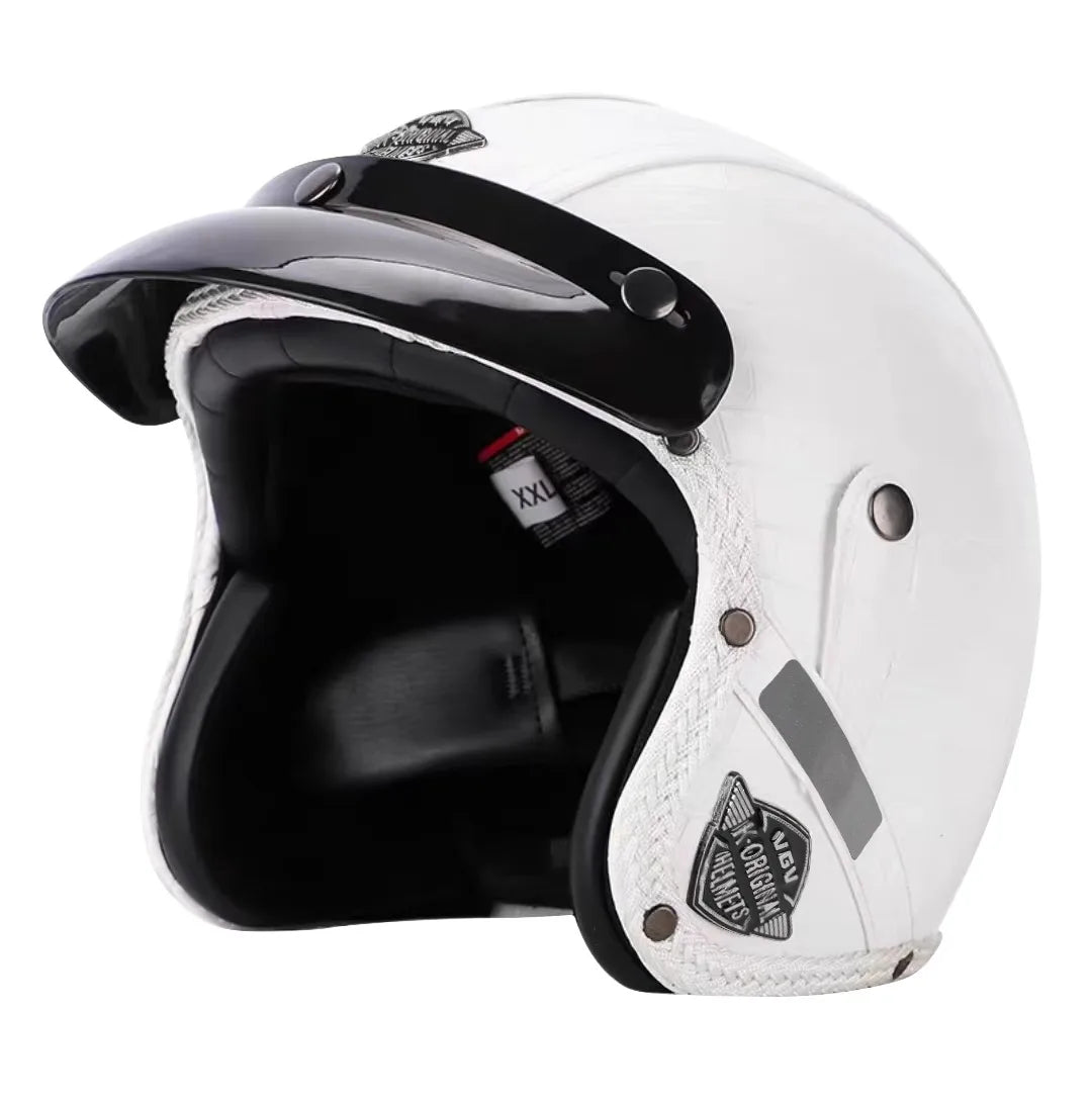 BowLift | Retro Motorcycle Helmet – Kael – (Open Face 3/4)