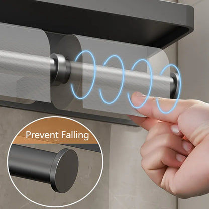 LuxeHold – Stylish Multifunctional Toilet Paper Holder Bowlift