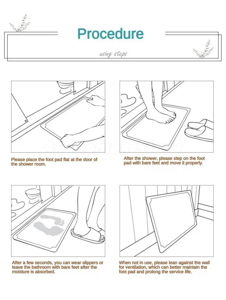 BowLift | Quick Dry Stone Shower Mat