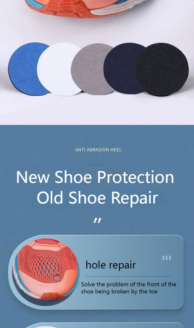 Self-adhesive shoe repair patch