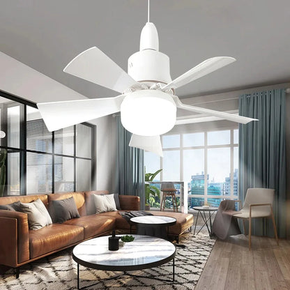 Ceiling Fan LED with Remote Control – Dimmable 30W, E27 Base, Modern Smart Wireless Fan Light for Bedroom and Living Room | Bowlift