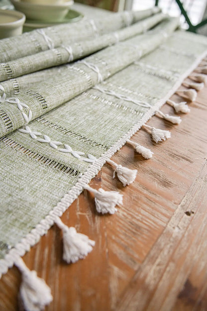 TasseledCharm | Cotton Linen Tablecloth