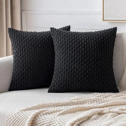 Skanto | Boho Corduroy Pillow Cover – Stylish Striped Decorative Pillowcase for Sofa or Bed