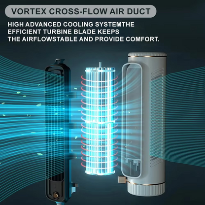 BowLift | USB Rechargeable Desktop Tower Fan – Ultra-Quiet 3-Speed Circulator with Wide-Angle Airflow
