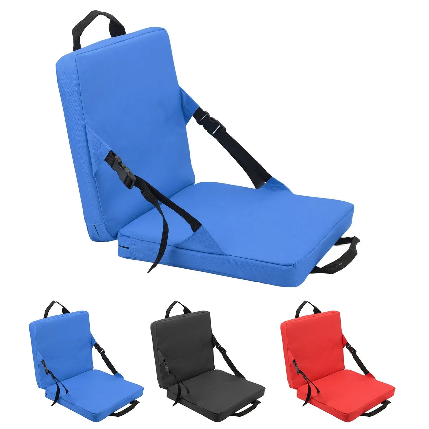 BowLift | SITPURE Folding chair with backrest | Padded seat cushion | Compact & Comfortable for stadium, beach & park