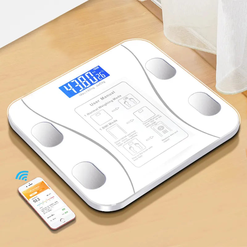 Skanto | Smart Bluetooth Body Composition Scale: Wireless Digital Bathroom Scale Analyzer with Smartphone App
