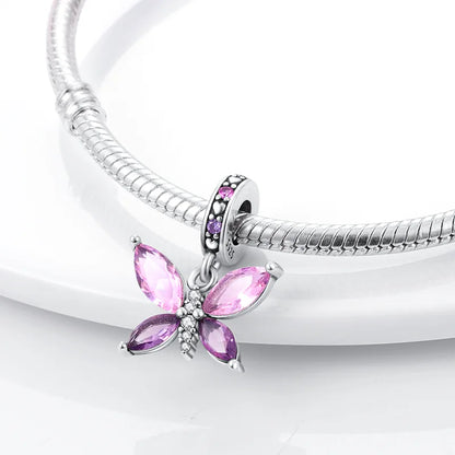 Skanto | 925 Silver Golden Leopard Charm Beads Colorful Chameleon Rhinoceros Lion Scarab Cat Pendant Compatible with Original Pandora Bracelet Jewelry