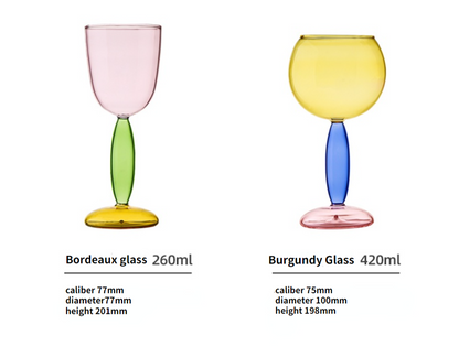 BowLift | Borosilicate 3-Color Glassware - Wine Glass
