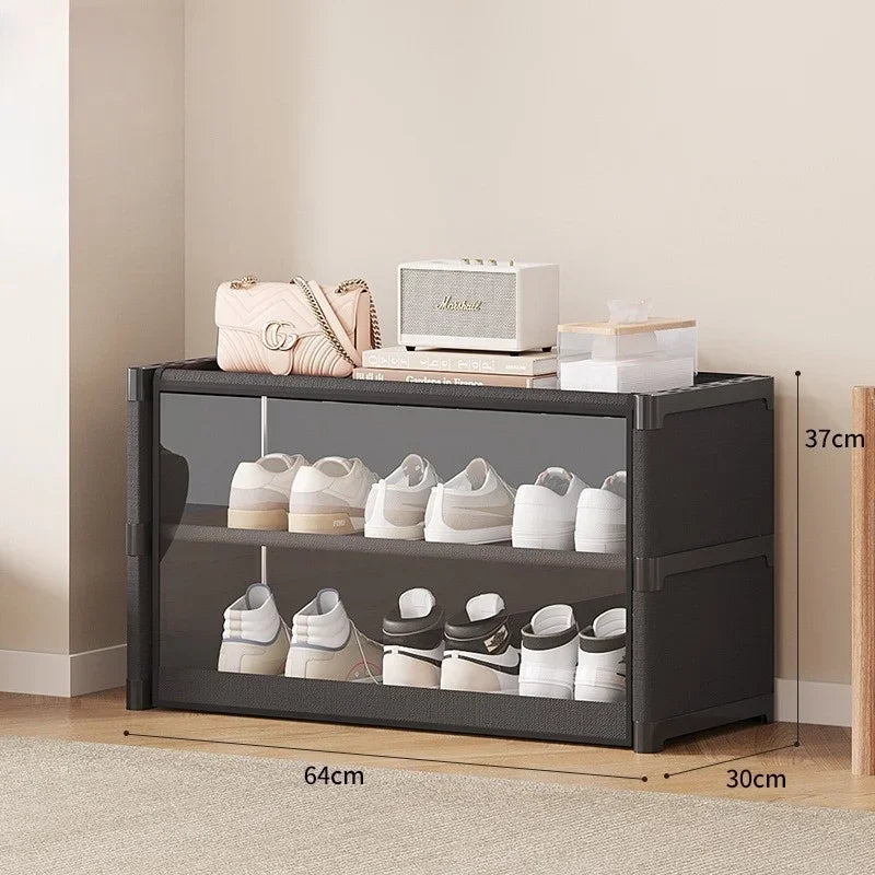 BowLift | TransRack – Transparent Multi-Layer Shoe Storage Cabinet