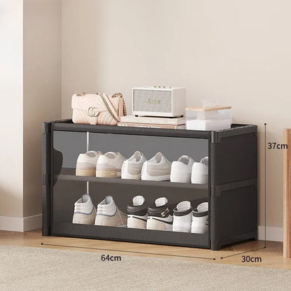 BowLift | TransRack – Transparent Multi-Layer Shoe Storage Cabinet