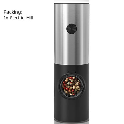 Skanto | Electric Automatic Pepper and Salt Grinder with LED Light and Adjustable Grind - Perfect for Kitchen or Restaurant