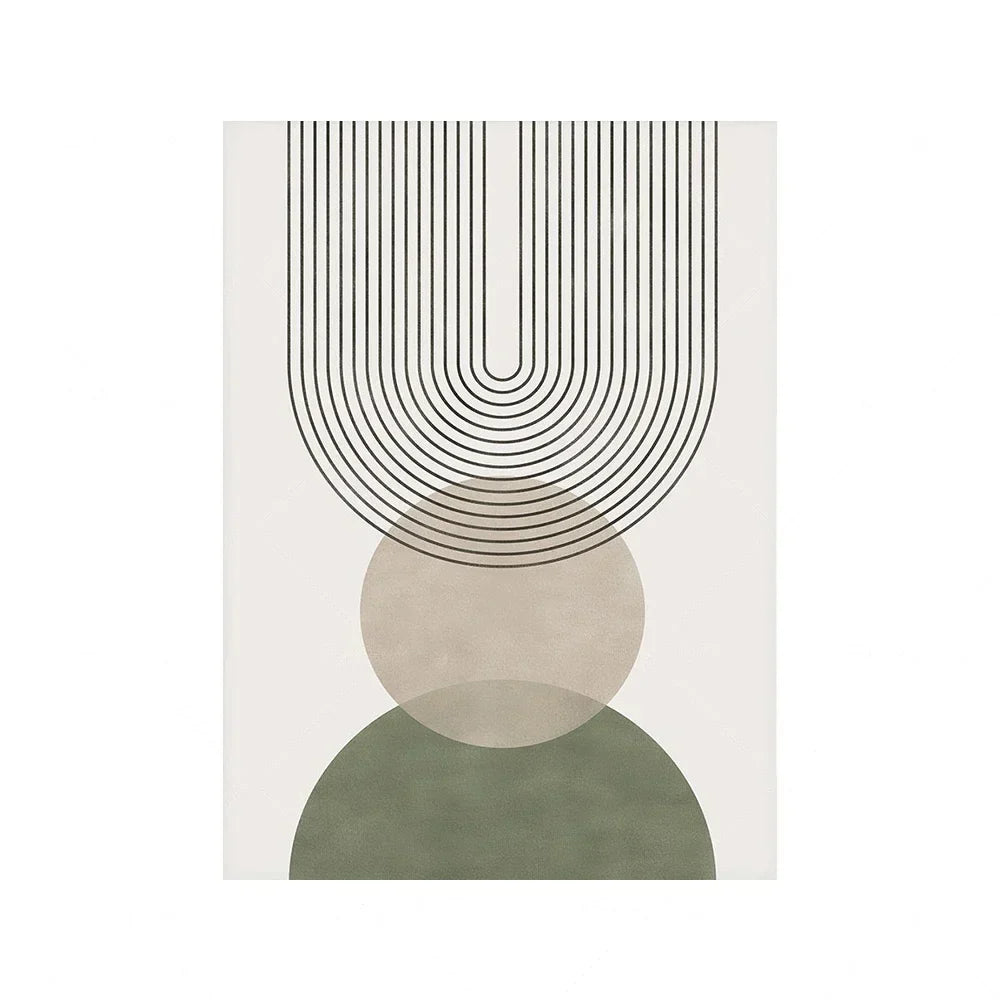 Sage Green Beige Minimalist Abstract Botanical Wall Art Fine Art Canvas Prints Pictures For Living Room Dining Room Nordic Home Decor | Bowlift