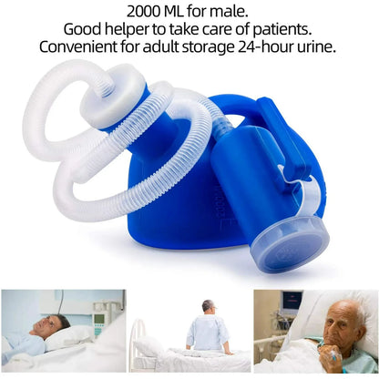 Skanto | Leak-Proof Portable Urinal for Men: 2000 ML Urine Bottle for Home, Camping, Road Trips