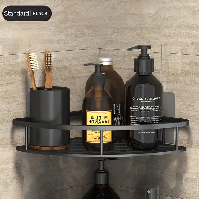 BowLift | Stylish & Practical No-Drill Shower Corner Shelf – Space-Saving Bathroom Storage Rack