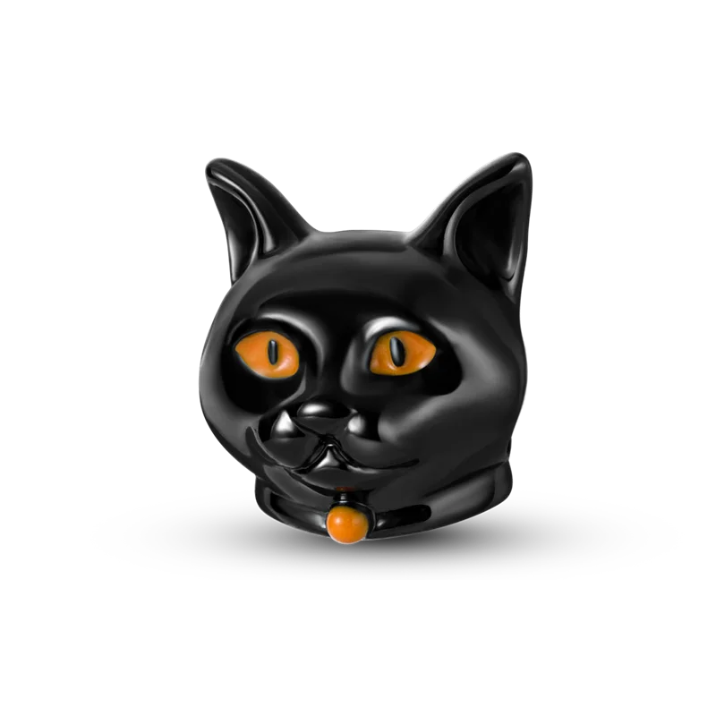 Skanto | 925 Silver Golden Leopard Charm Beads Colorful Chameleon Rhinoceros Lion Scarab Cat Pendant Compatible with Original Pandora Bracelet Jewelry