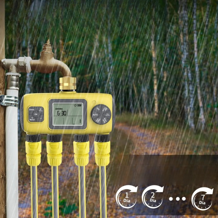 HydroVista - 4-Zone Digital Water System with LCD Screen and IPX7 Waterproof Smart Valve System Bowlift