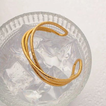 BowLift | 18k Interlaced Trio Bangle Cuff Bracelet