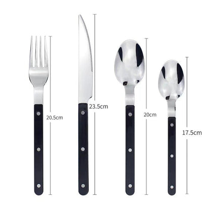 BowLift | 24-Piece Cutlery Set – Engraved Stainless Steel Flatware for 6 People