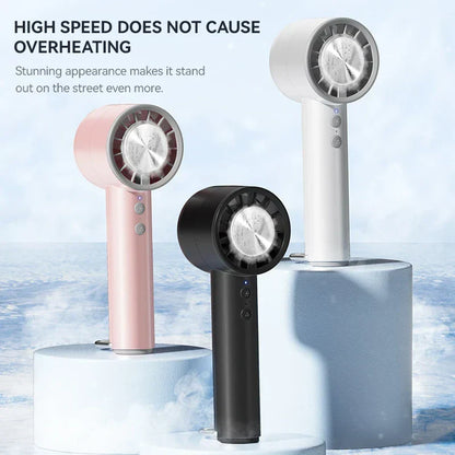 Kalsten | Brisano AirCool Mini Hand Fan with Cooling Function | 5 Speeds | LED Display & USB Charging | Quiet & Portable | For Travel, Office & Outdoor