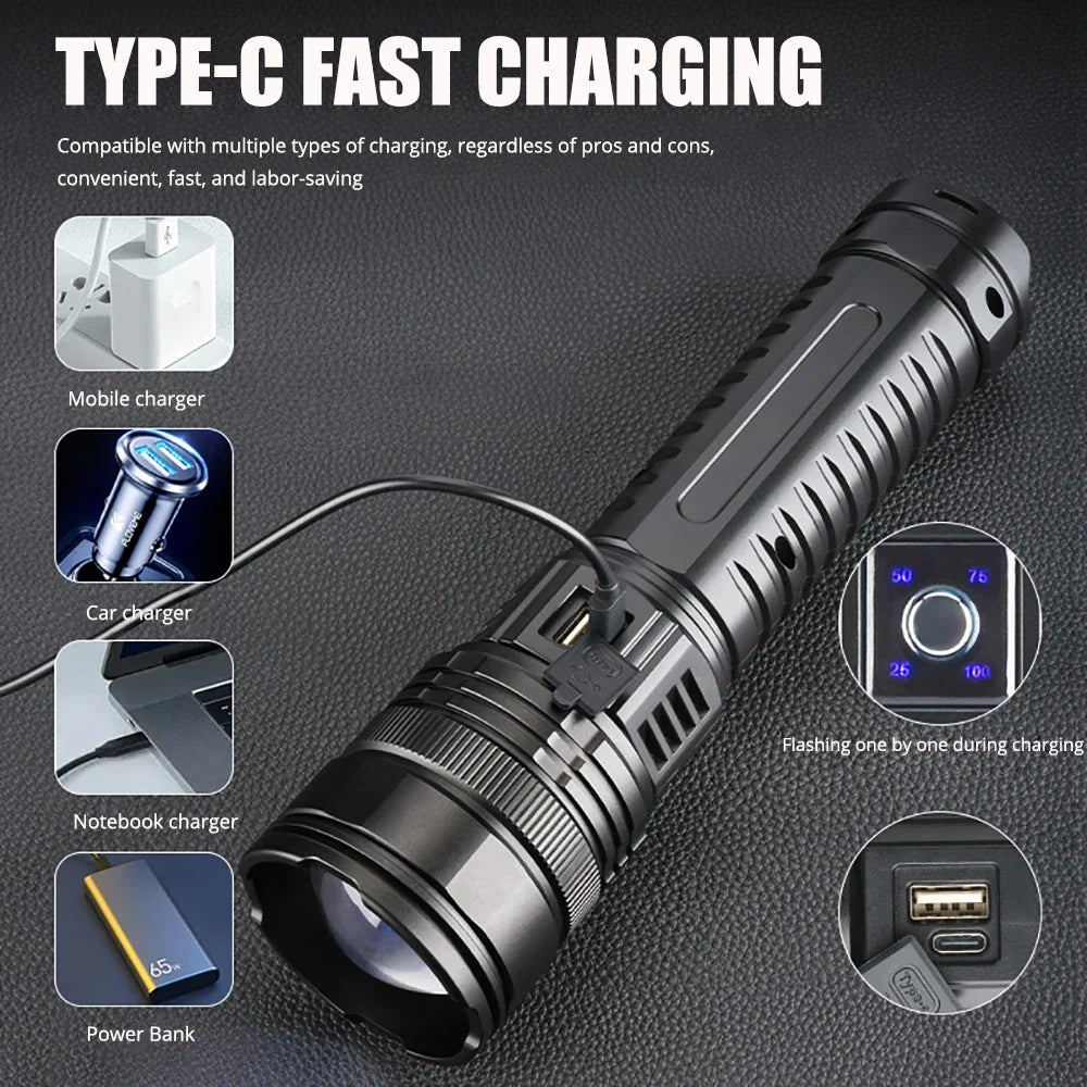 Skanto | Rechargeable 10000 Lumen LED Flashlight 1+1 FREE – Striker
