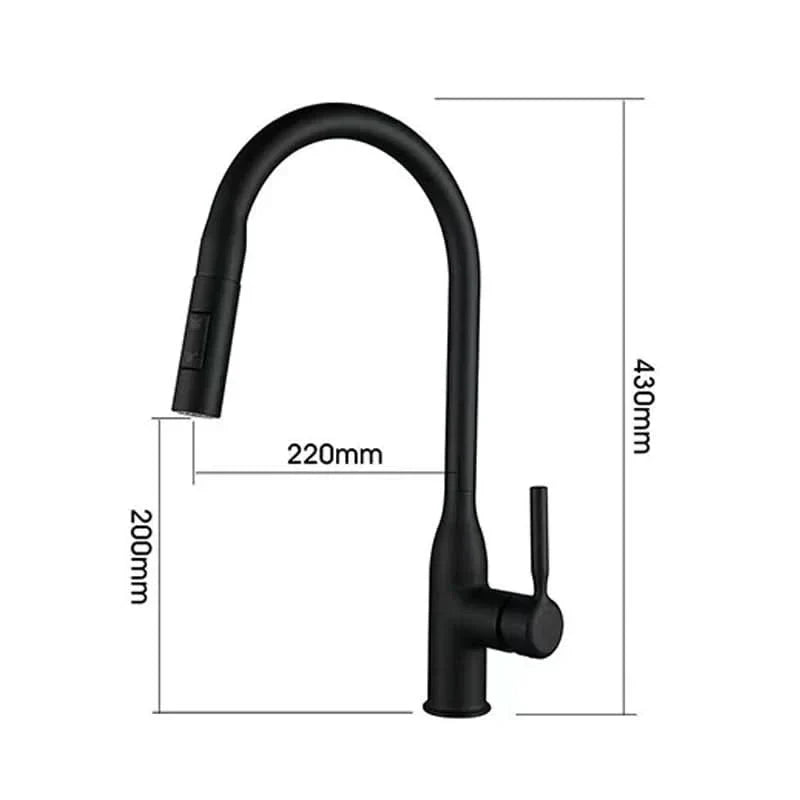 BowLift | Stainless Steel Kitchen Faucet with Pull-Out Sprayer