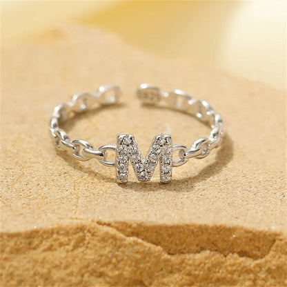 BowLift | Dainty Diamond Letter Initial Ring