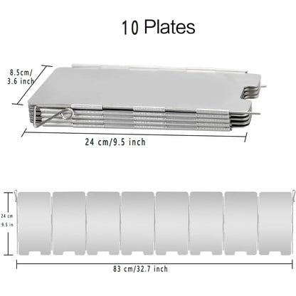 Brehn | WindShieldX Camping Windscreen | Foldable & Ultralight | Stainless Steel | For gas stoves & outdoor stoves