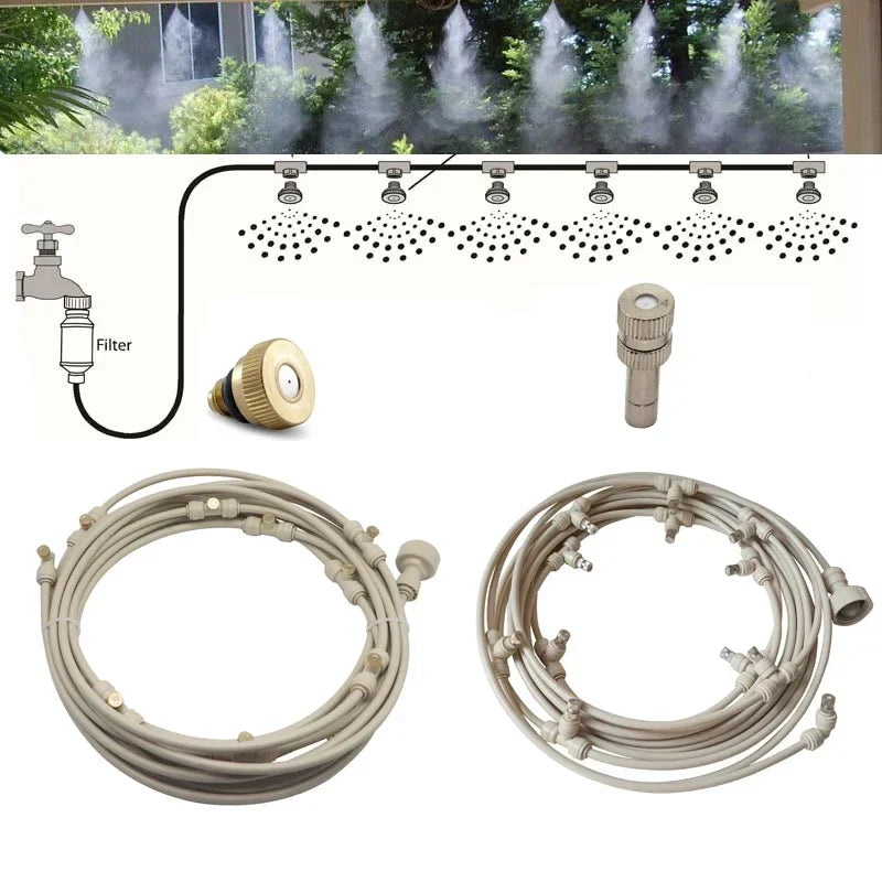 Skanto | Garden Watering System – Drip Irrigation Kit with Adjustable Spray Head and Accessories