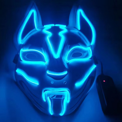 BowLift | Luminous LED Full Face Fox Mask for Halloween & Cosplay