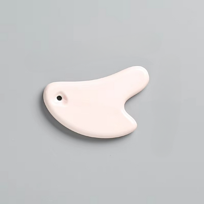 BowLift | White Ceramic Guasha Scraping Board for Full Body Massage and Lymphatic Drainage