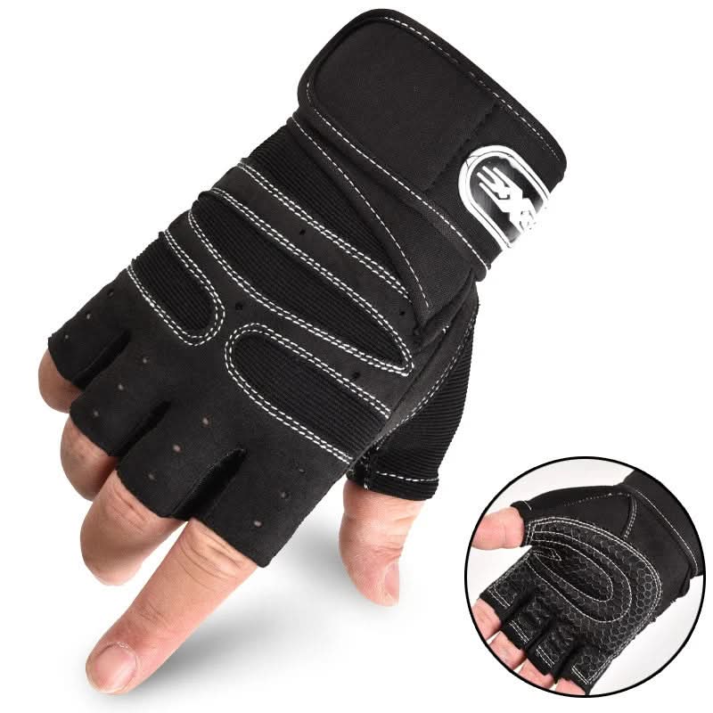 Shock-resistant training gloves with wrist support | For strength training, fitness, and cycling