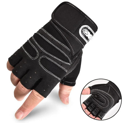 Shock-resistant training gloves with wrist support | For strength training, fitness, and cycling