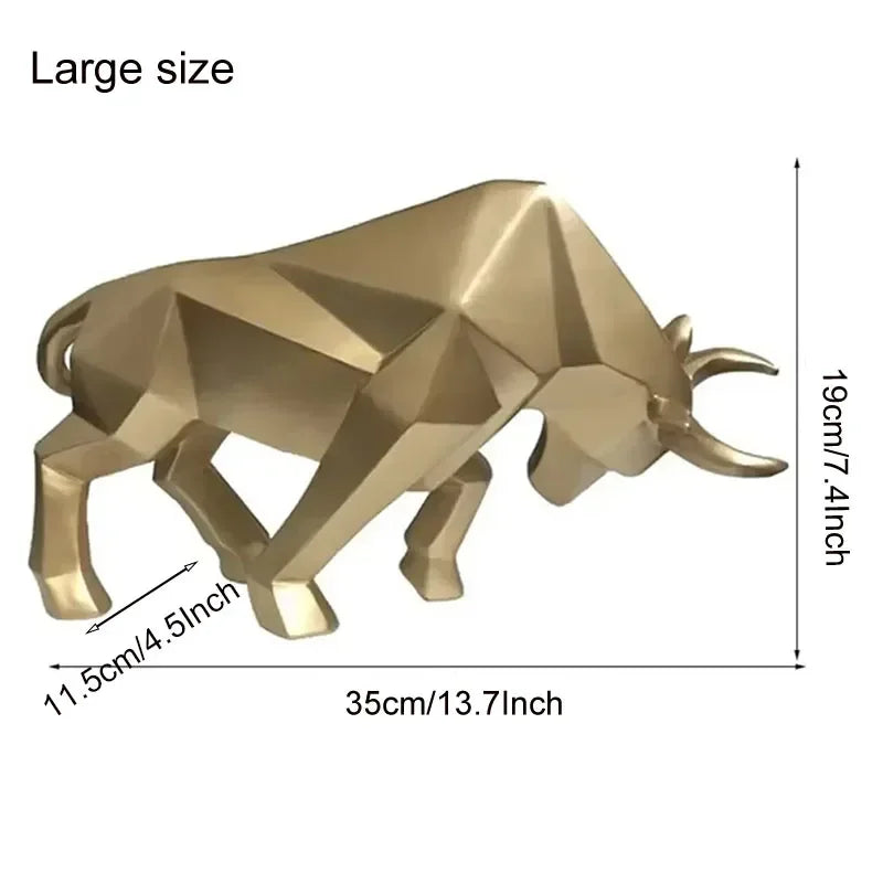 BowLift | ToroArte Bull Sculpture | Nordic Design | Resin Figure Modern | 35 cm / 26 cm
