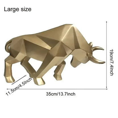 BowLift | ToroArte Bull Sculpture | Nordic Design | Resin Figure Modern | 35 cm / 26 cm
