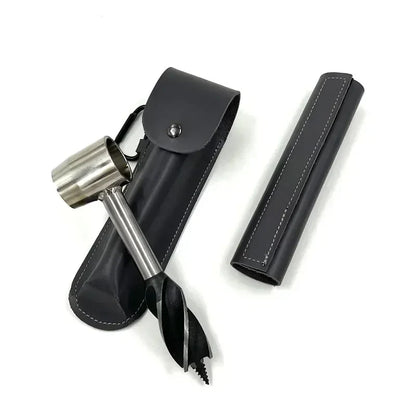 BowLift | Bushcraft Hand Drill FerroDrill | Outdoor Survival Tool | Robust Carbon Steel | 16.5 cm