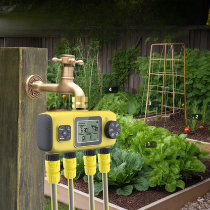 HydroVista - 4-Zone Digital Water System with LCD Screen and IPX7 Waterproof Smart Valve System Bowlift